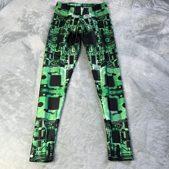 NWOT Blackmilk Circuit Board Green Leggings ~ LIMITED Size Medium - Picture 2 of 9